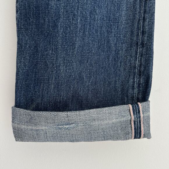 RRL Ralph Lauren Jeans Men 32x32 Selvedge Denim Low Straight USA Made Fade Whisk - Picture 12 of 16